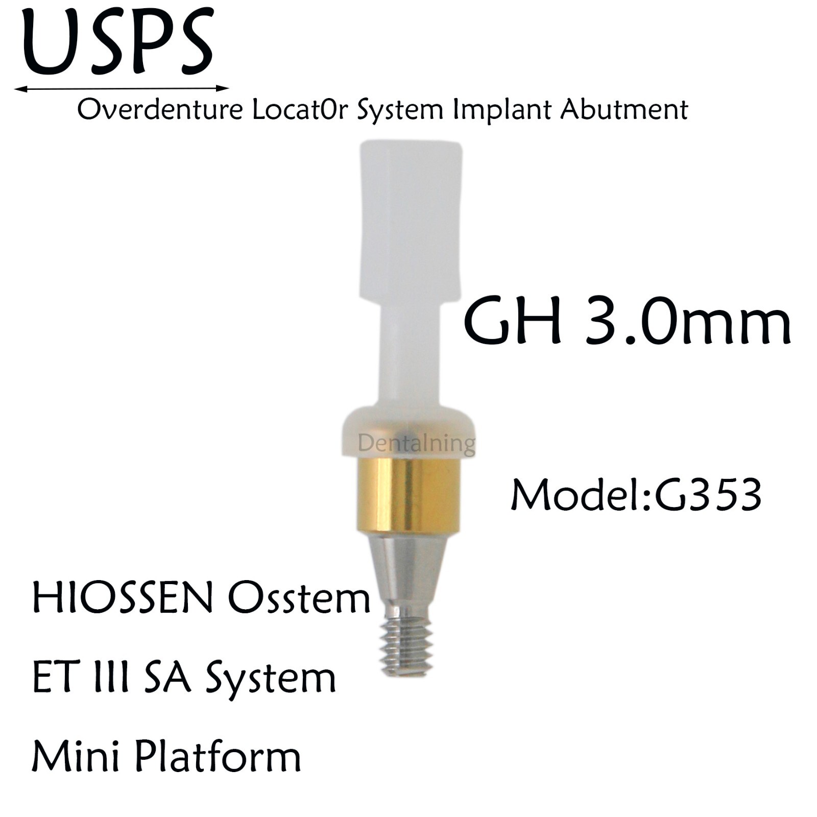 US Dental Hiossen ET Mini Overdenture Locator Abutment & Male Cap Inserts Tools
