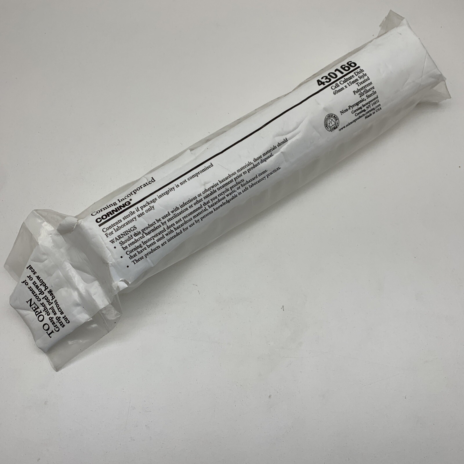 (40) Corning 430166 Treated Polystyrene Cell Culture Petri Dish 60mm x 15mm