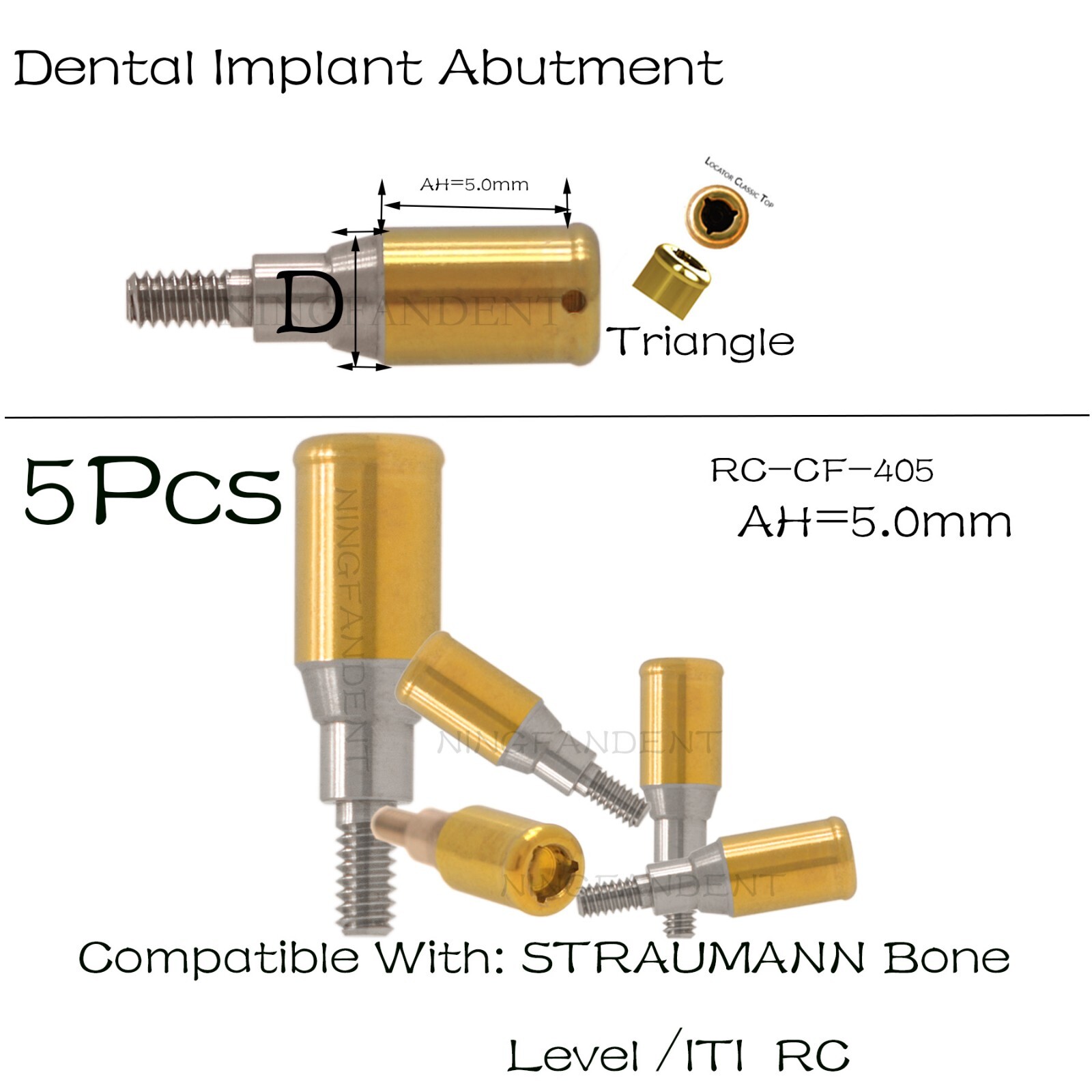 Straumann/ITI-Bone Level RC Dental Overdenture Locator Abutments for 5.0mm GH