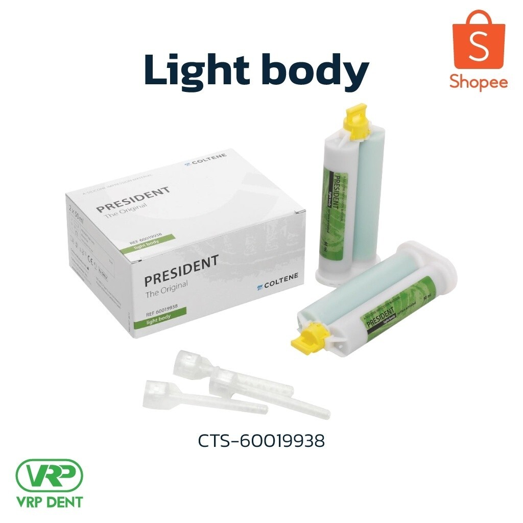 Coltene PRESIDENT Original Light Body A Silicone Based Dental Impression Materia