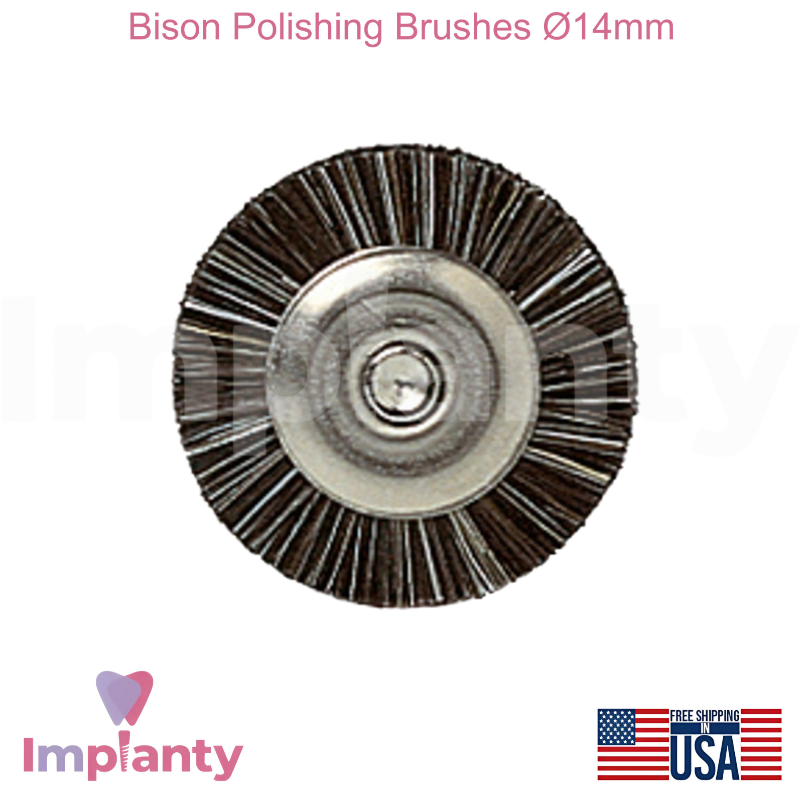 Bison Dental Polishing Brushes Ø14mm AIIoy and Porcelain High-Luster Gloss 10pcs