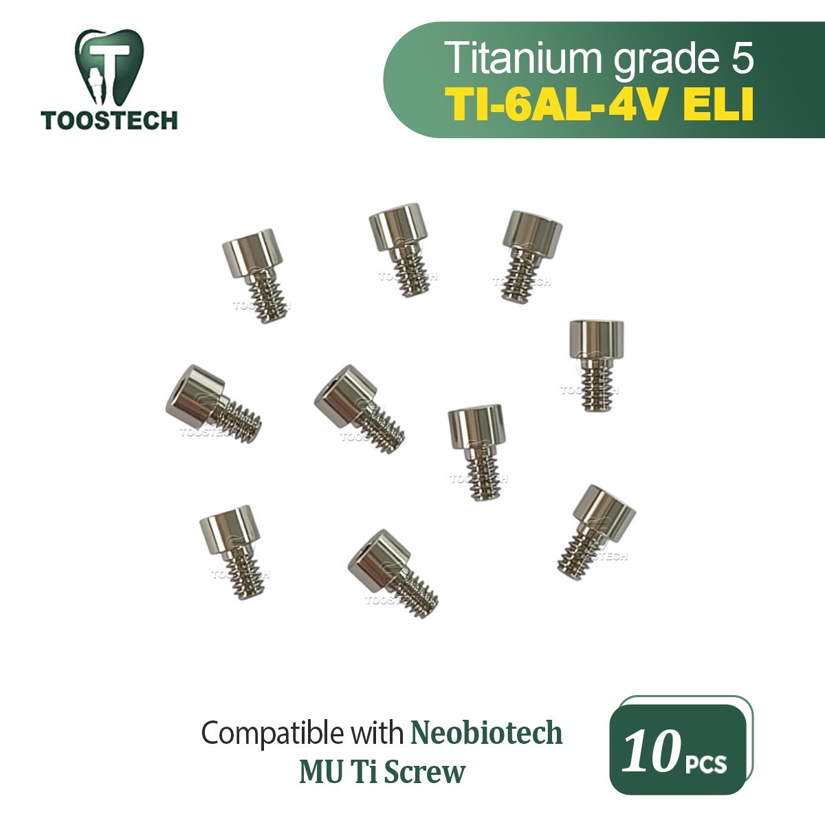 10pcs Multi unit Abutment Screw MU Titanium Screw compatible with Neobiotech