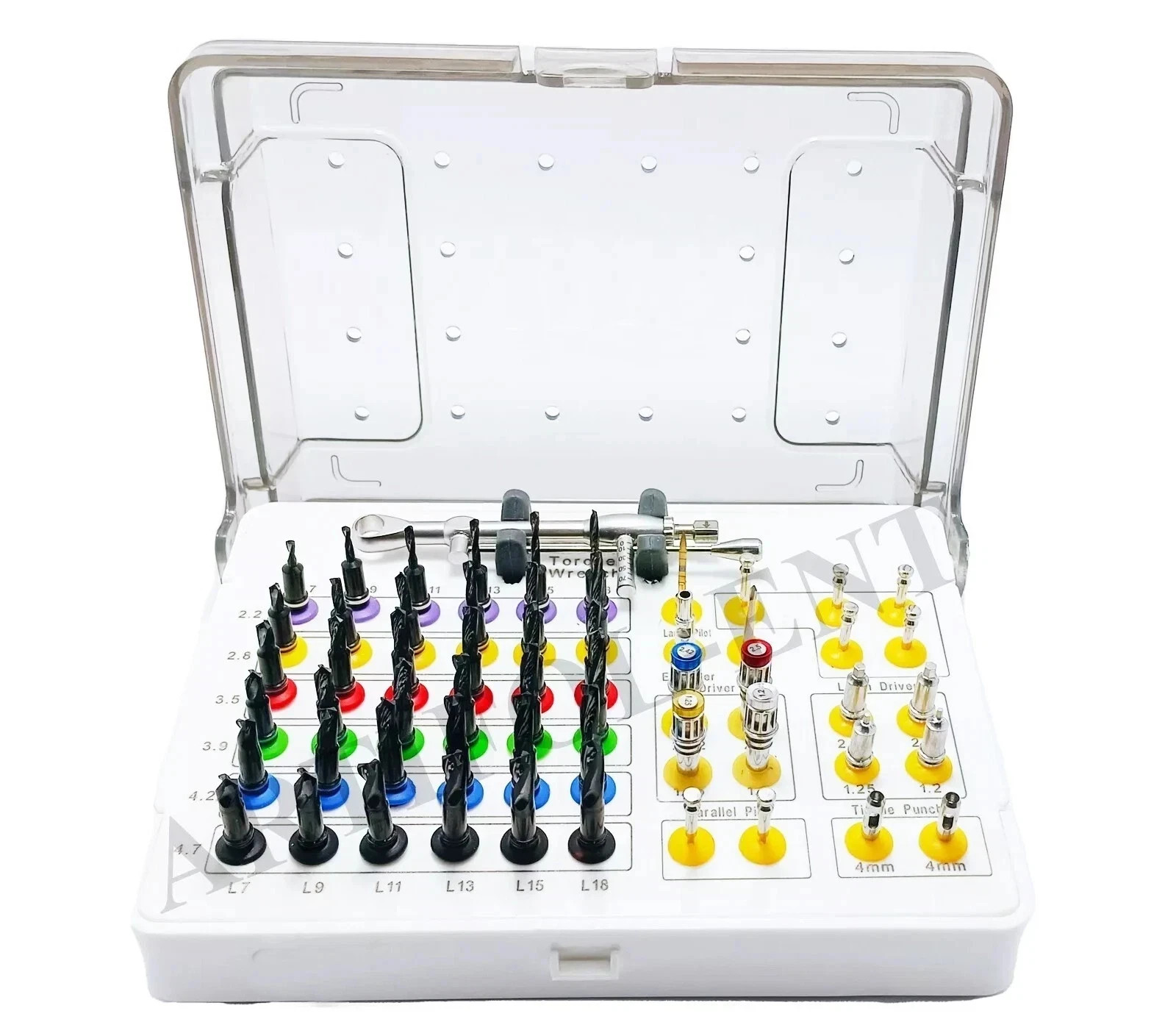 55 Pcs Fully Guided Drills Set Universal Dental Implant Guide & Positioning Kit