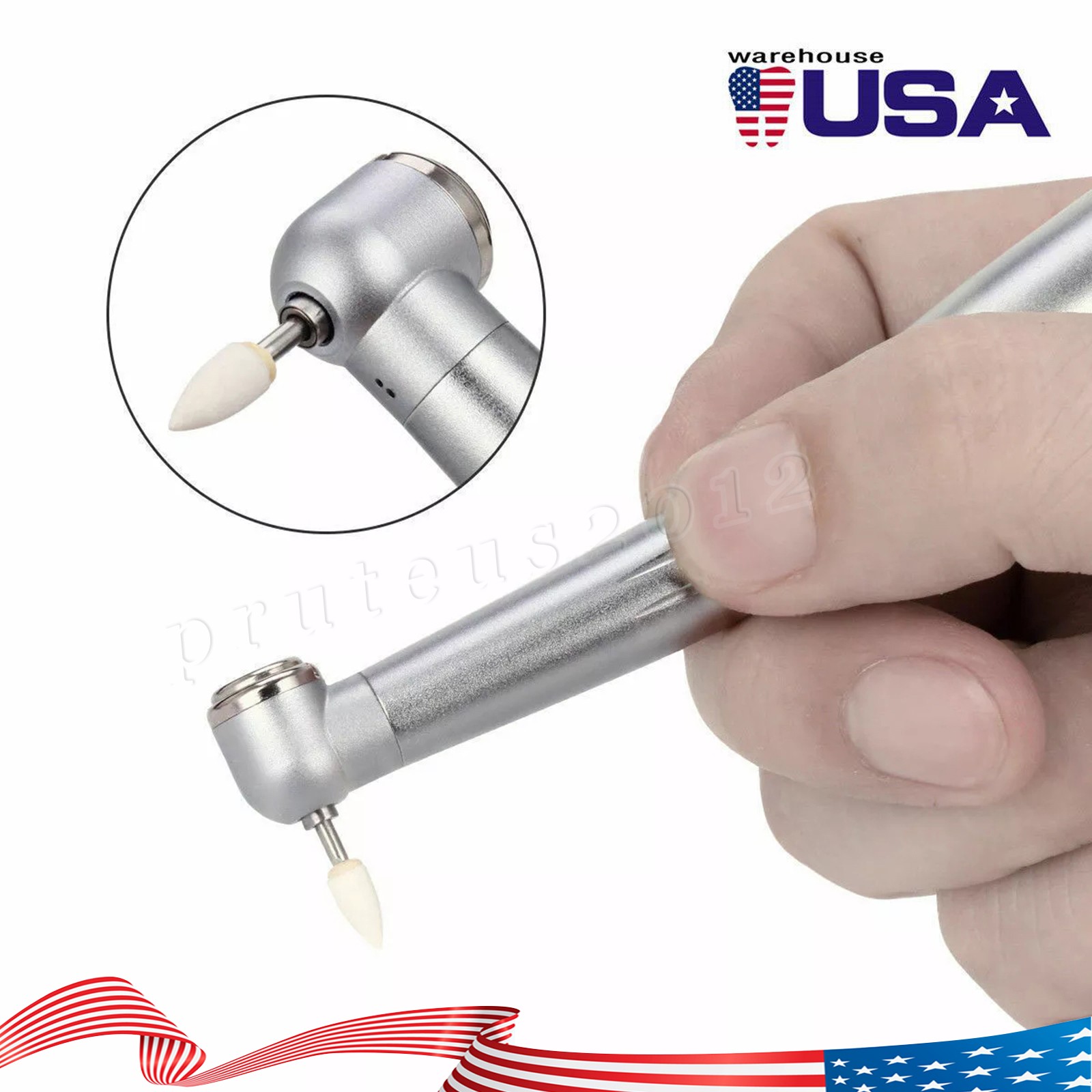 Dental Flame Mounted White Stone Polishing Burs FG Abrasion Point Burs USA