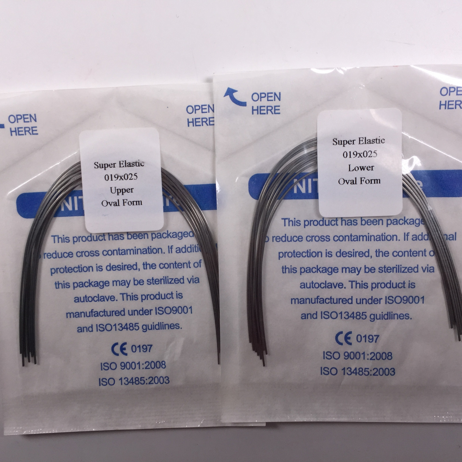 Dental Niti Super Elastic Arch Wires Rectangular Orthodontic Oval Ovoid Form