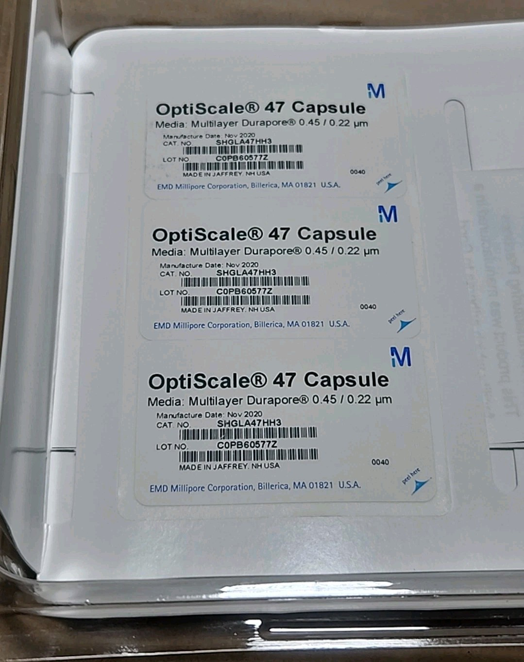 *NEW* [3/PK] Millipore SHGLA47HH3 OptiScale 47 Capsule 0.45/0.22um + Warranty!