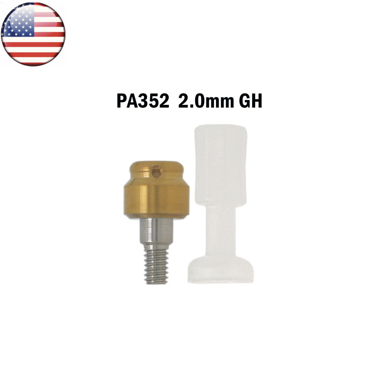 Dental PA4.5 Attachment Abutment Male Cap for Zimmer Removable AH=1/2/3/4/5/6mm