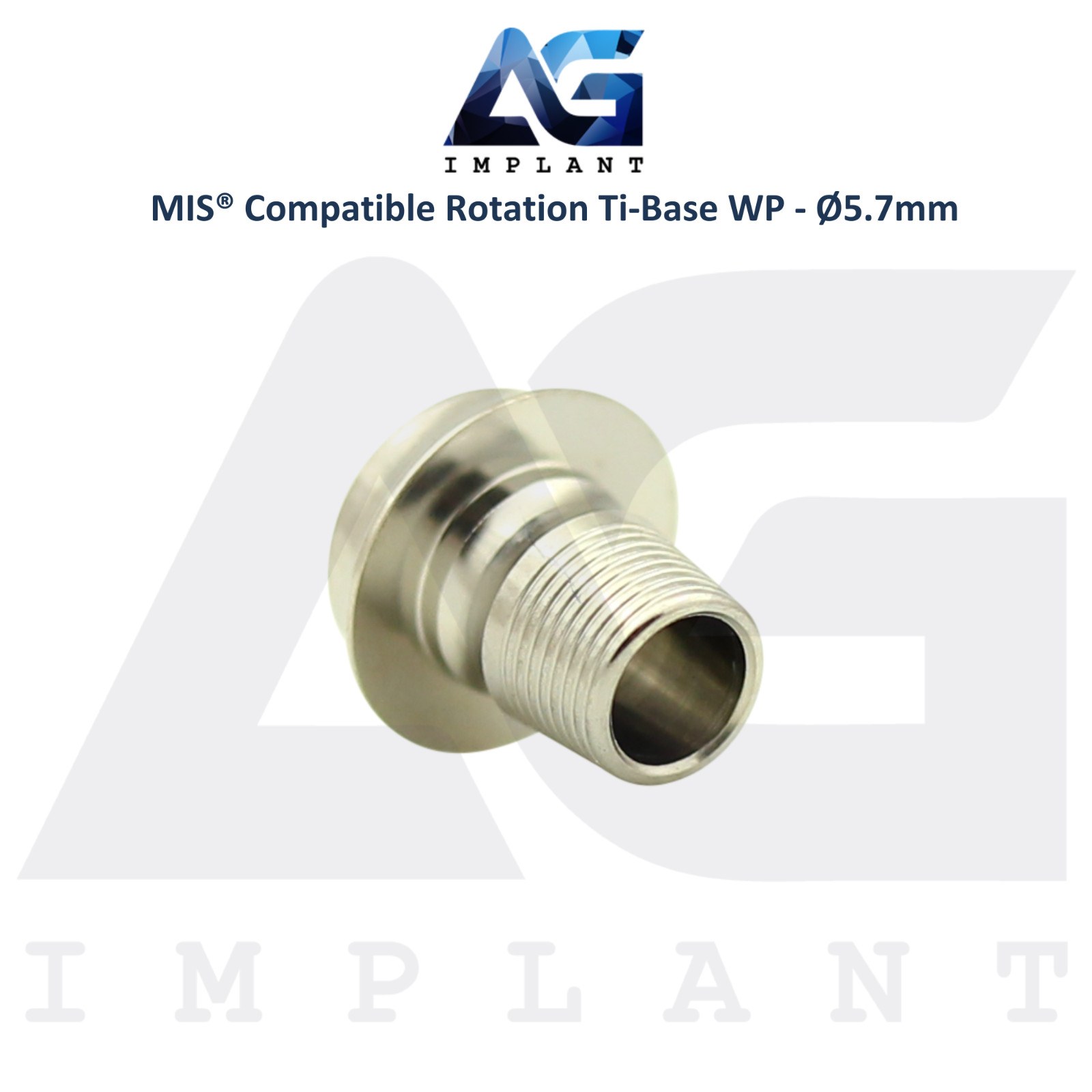 x5 Dental Ti-Base Rotation Ø5.7mm WP Compatible with MIS® Int Hex System 2.45mm
