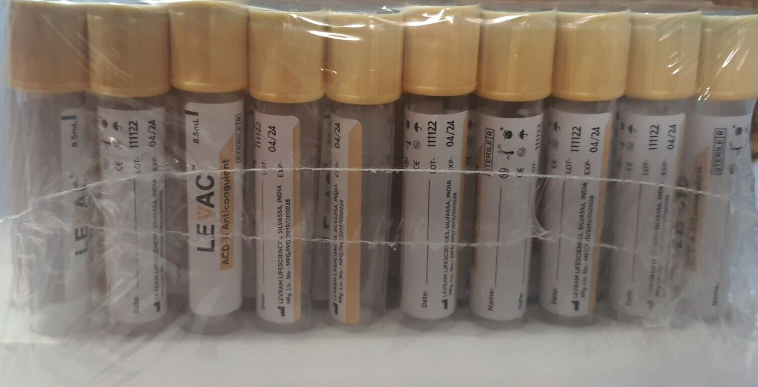 Branded ACD Solution A 8.5 mL PPT PRF PRP Tubes