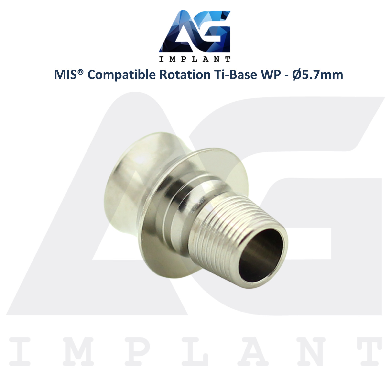 x5 Dental Ti-Base Rotation Ø5.7mm WP Compatible with MIS® Int Hex System 2.45mm