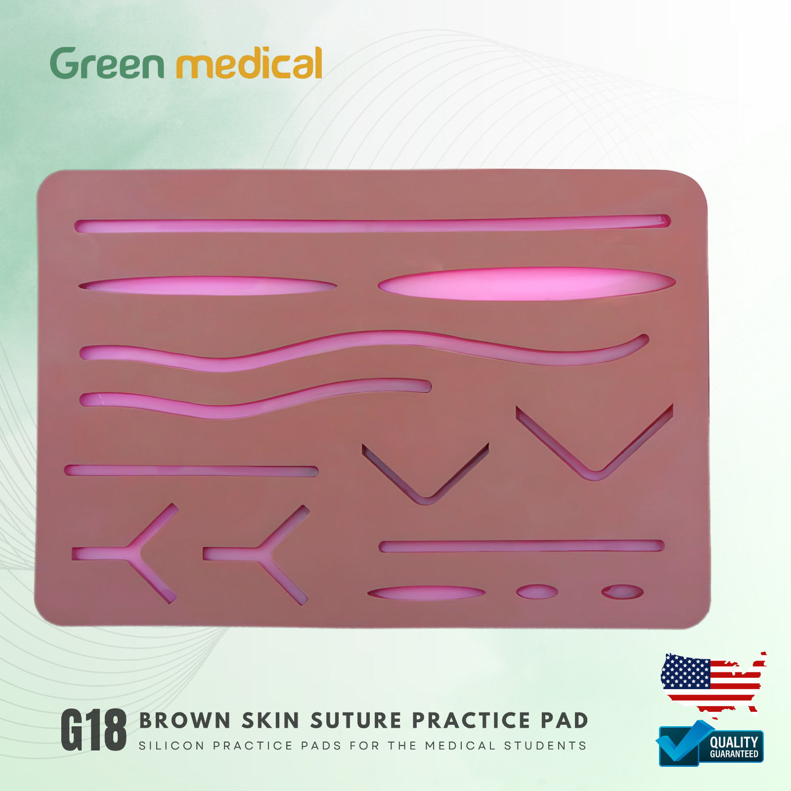 Brown Skin Suture Practice Pad G18 For The Medical Students