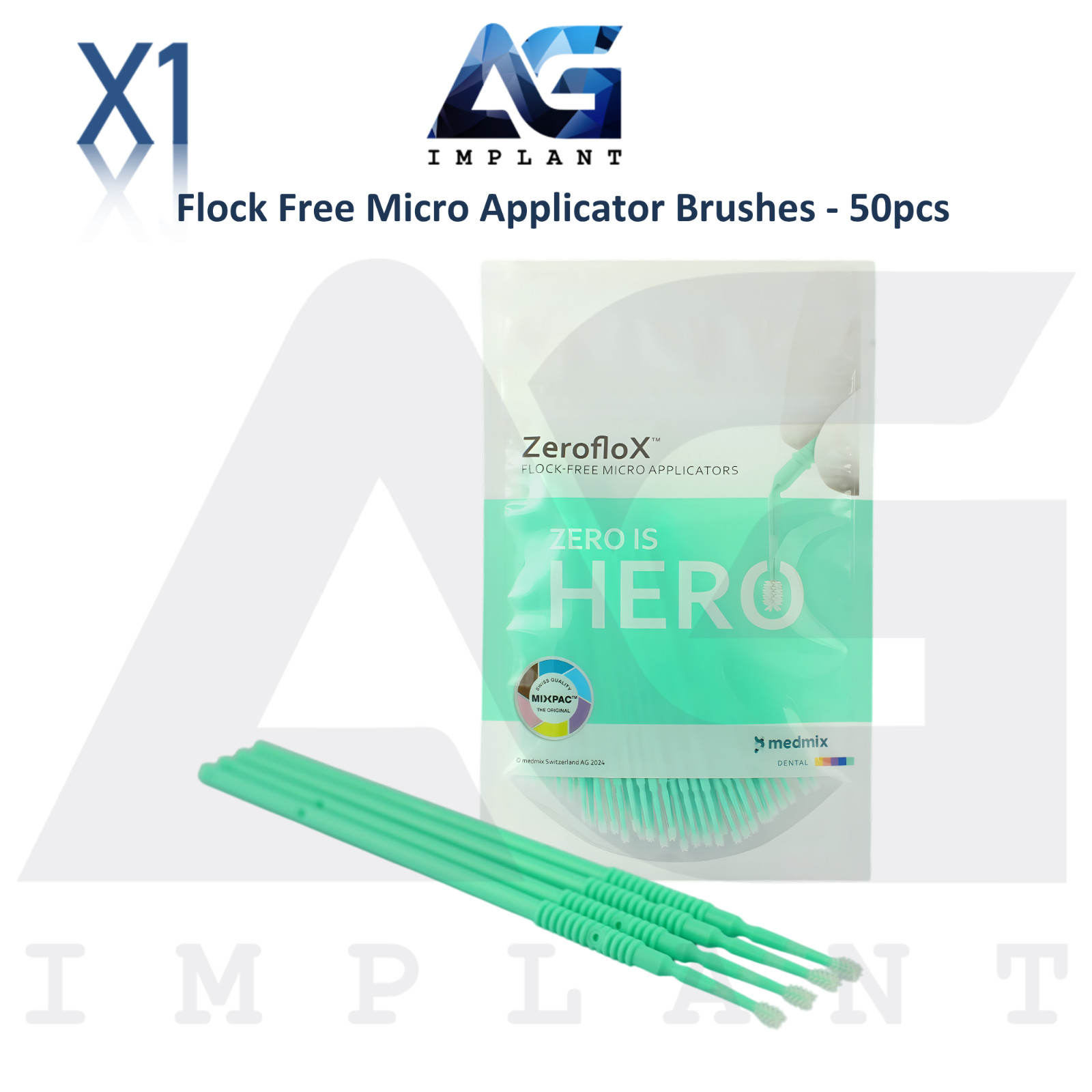 Micro Applicator Brushes 50pcs Flock Free Elastomer Bristles Dental Application