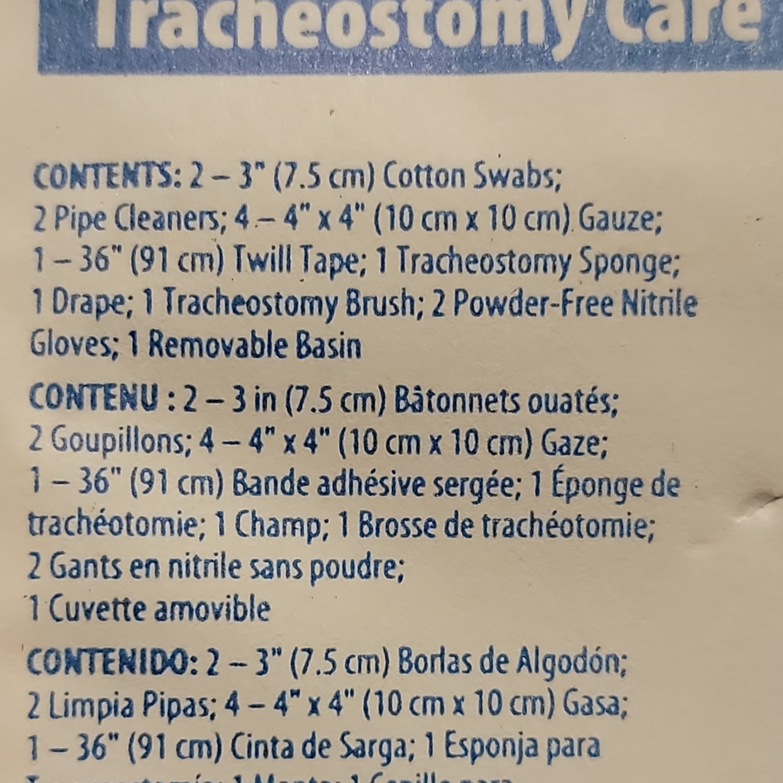 Kendall Curity Tracheostomy Care Tray 47800 Latex-Free Powder-Free Lot of 3