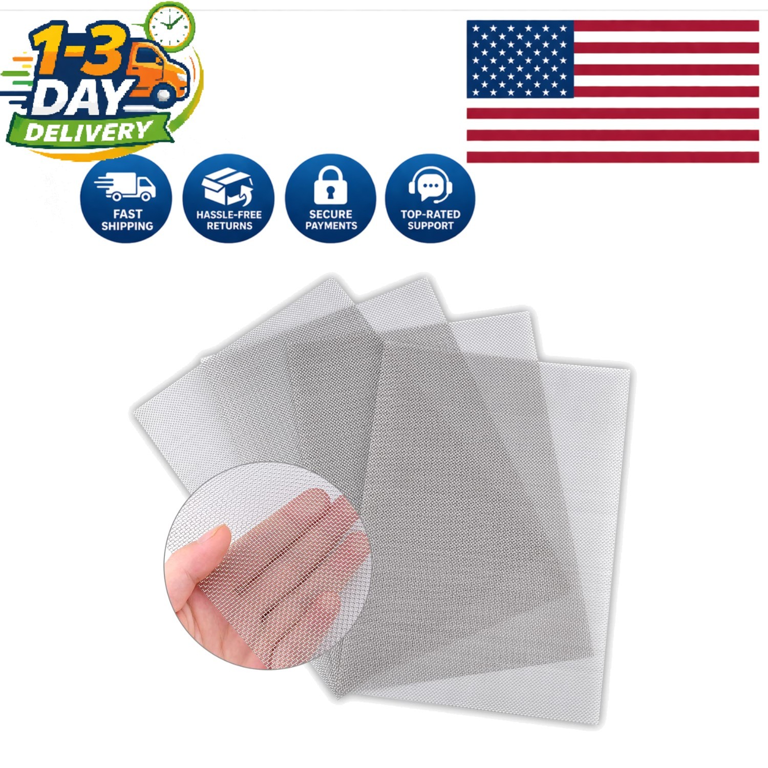 Durable 304 Stainless Steel Air Vent Mesh 11.8″x8.2″ – Easy to Cut for DIY