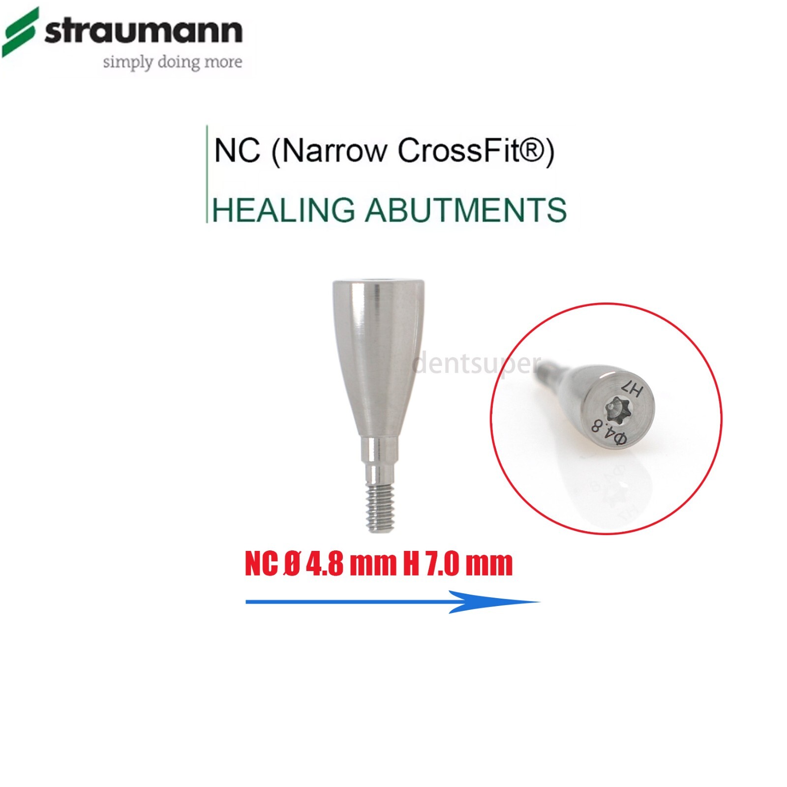 Fit Straumann ITI BL/BLT Healing Caps RC/NC, 3.6-6.5mm, Titanium, Closure Screws