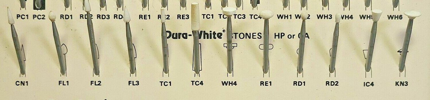 Shofu -Dura-White Aluminum Oxide Stones Shank HP 12/BX (Select your Variation)
