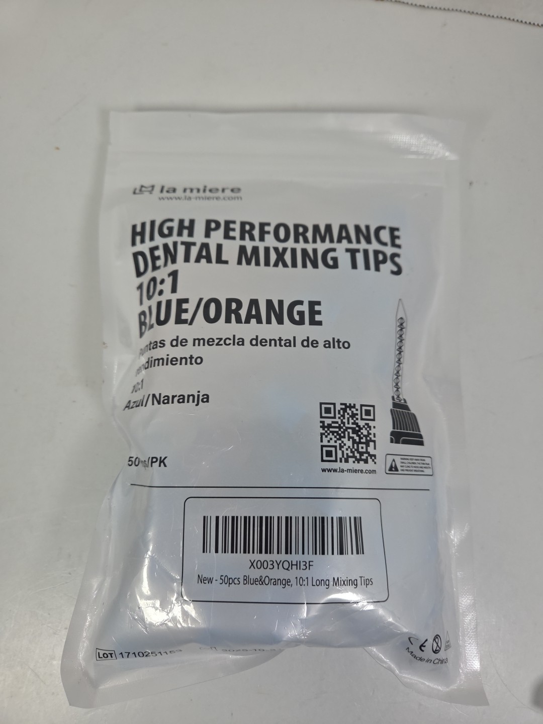 100 Blue/Orange High Performance Dental Long Mixing Tips, 10:1 | La Miere