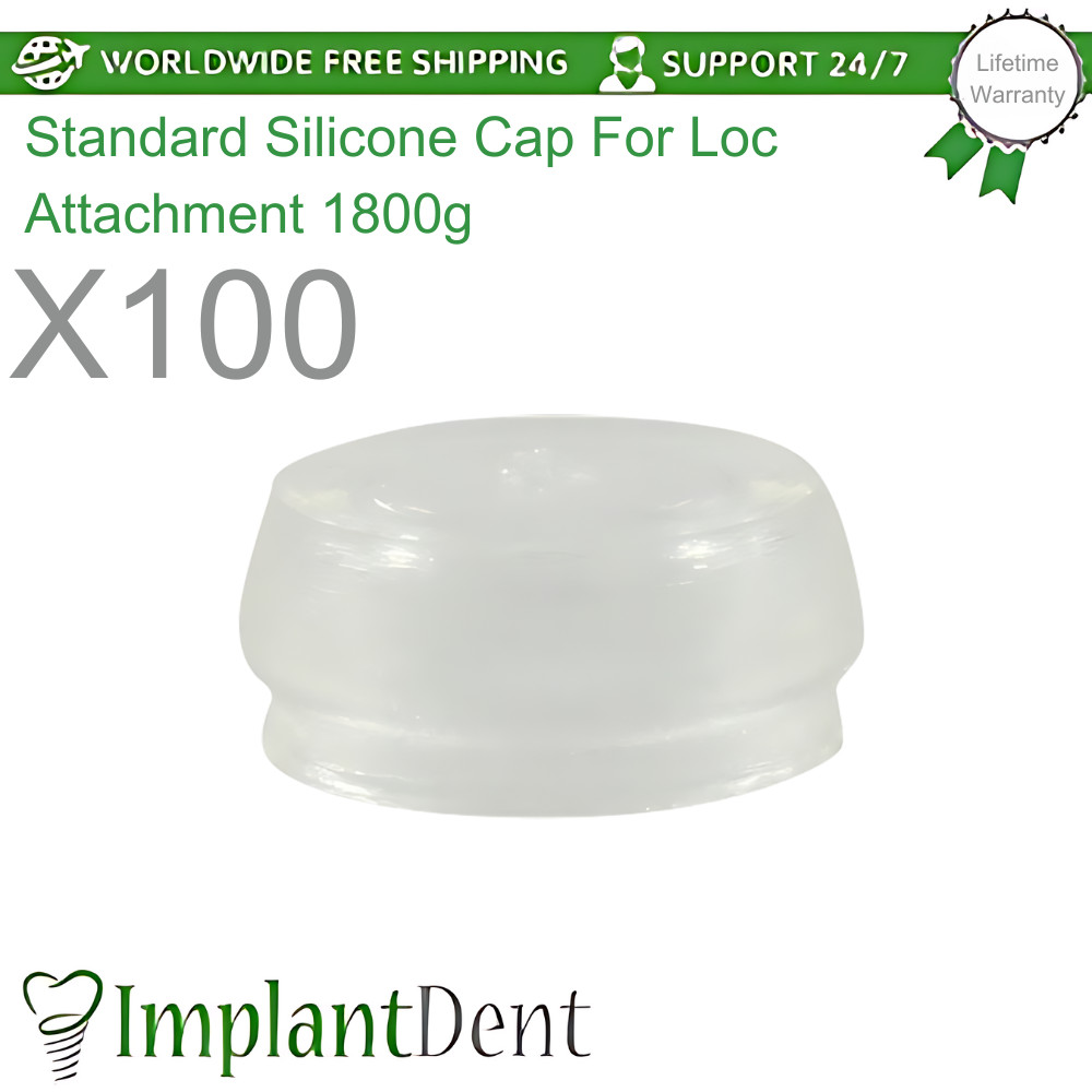 100x Standard Silicone Cap Housing Loc-Low Overdenture Attachment Accessories