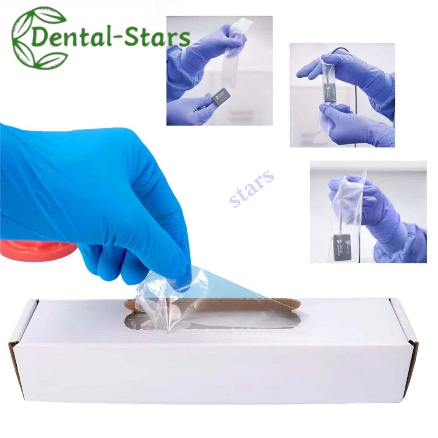 500Pcs Disposable Dental Digital X Ray sensor sleeves Protective Film 4.5 x 20cm