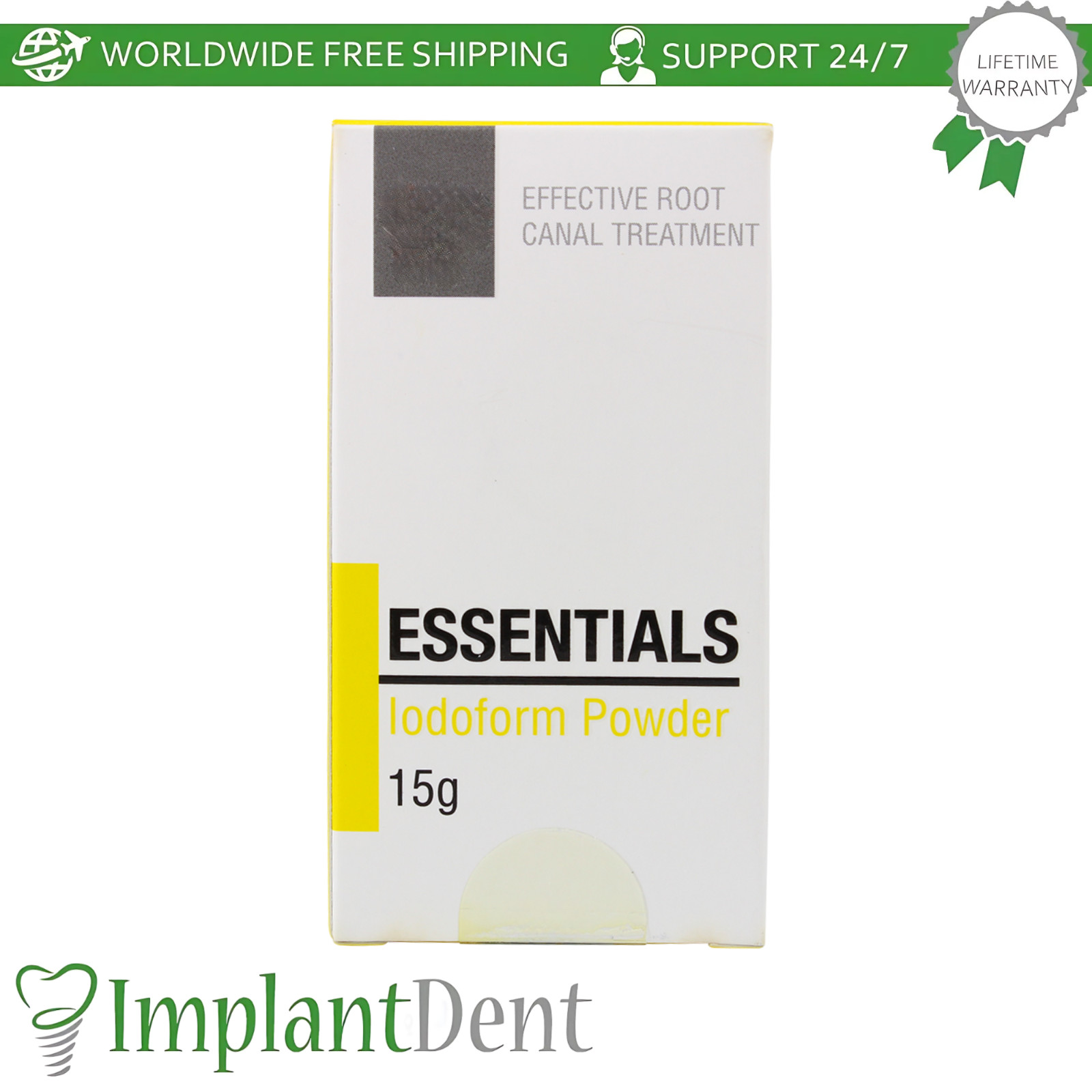 lodoform Powder 15g Light Yellow Dental CanaI Prep Solution Filling Material