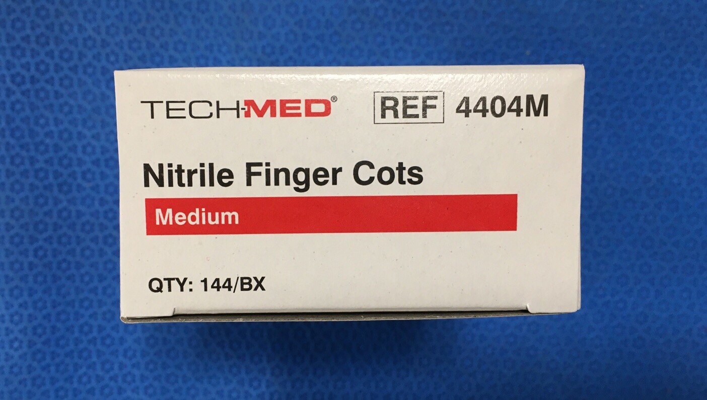Dukal #4404M TechMed Nitrile Finger Cots, Medium – Qty: 144