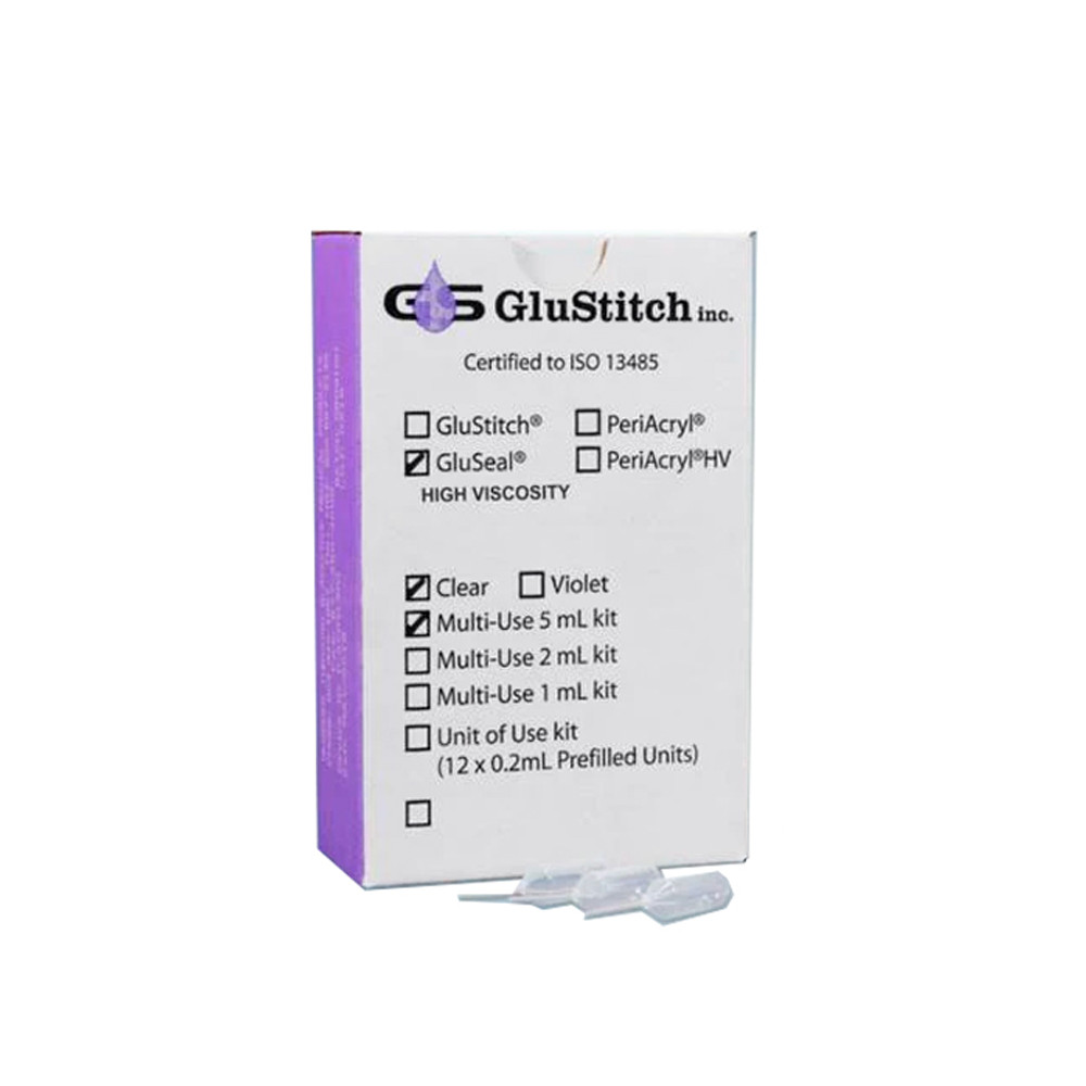 Dental Lab GluStitch GLUSEAL Clear Liquid Tissue Adhesive Bandage