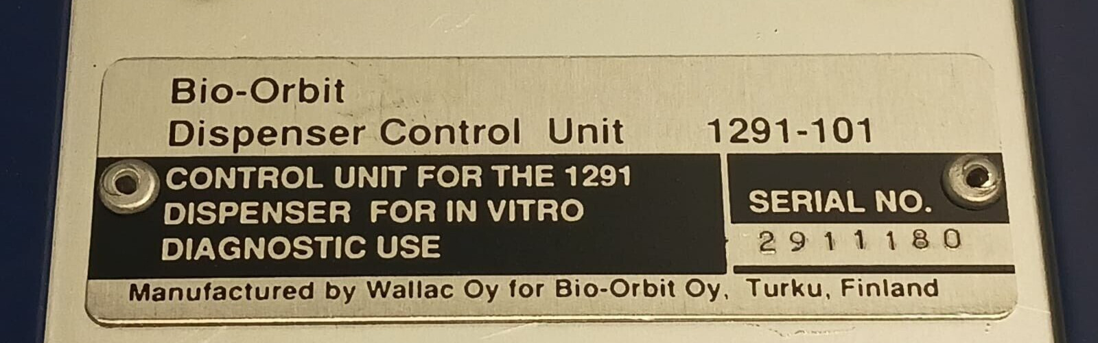 Bio-Orbit Dispenser Control Unit 1291-101