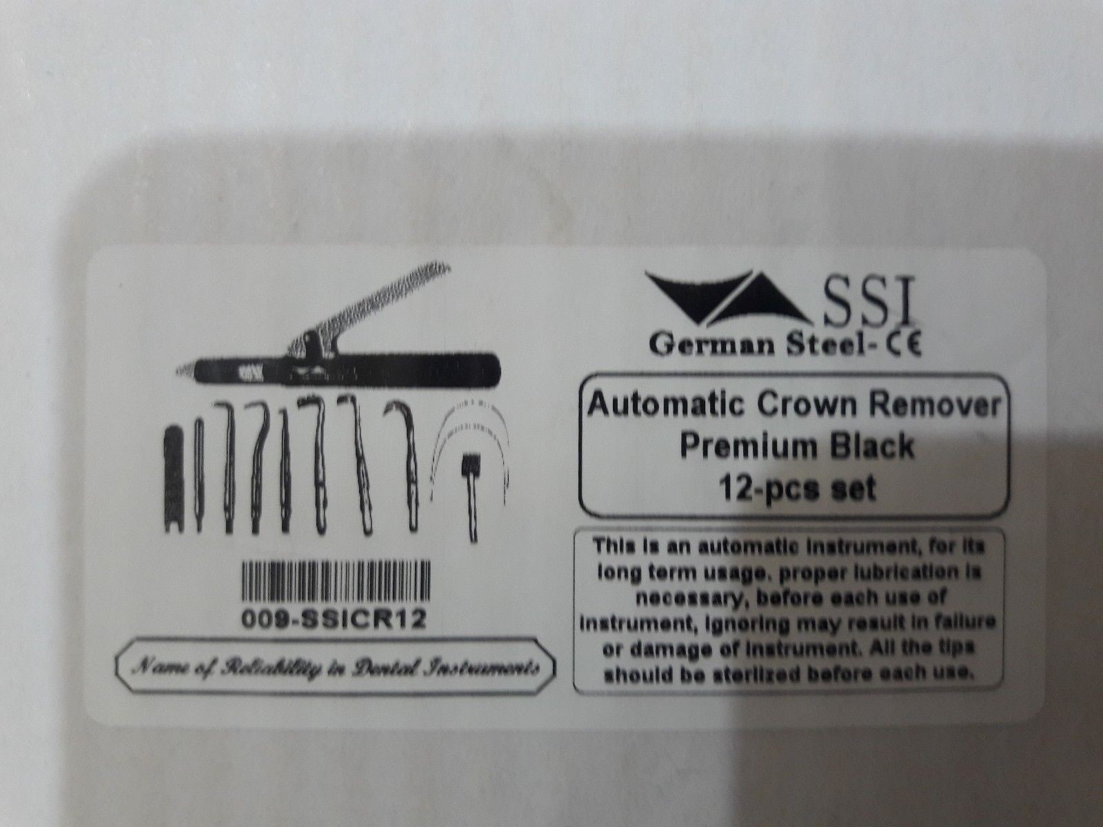 SSI Automatic Crown Remover Premium Black 12 Pcs Set (Free Ship)