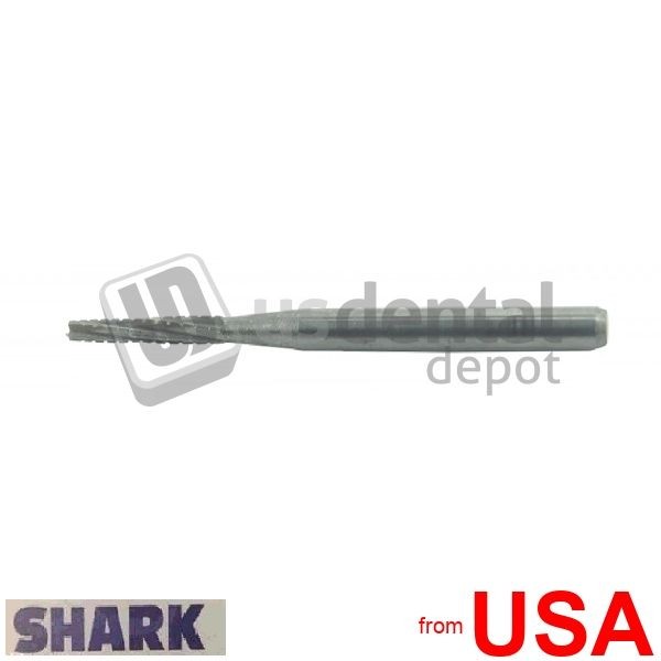 SHARK-FG-700L Taper Flat End – Long – Cross Cut -10pk – Surgical Burs #FG 102631