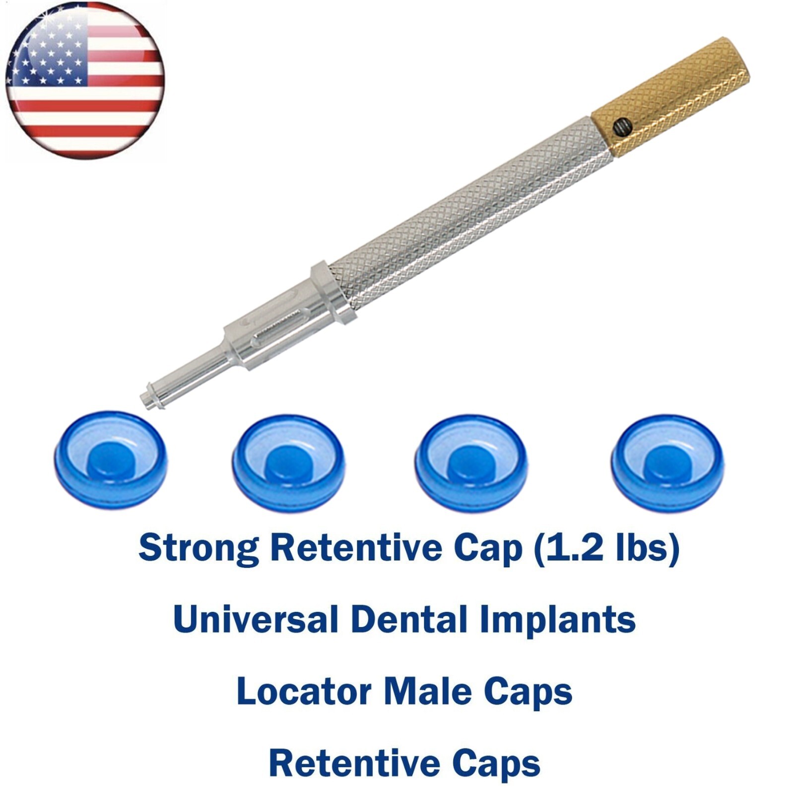 US Dental Locat0r Implant Retention Caps Insertion Extraction Remove Core Tool