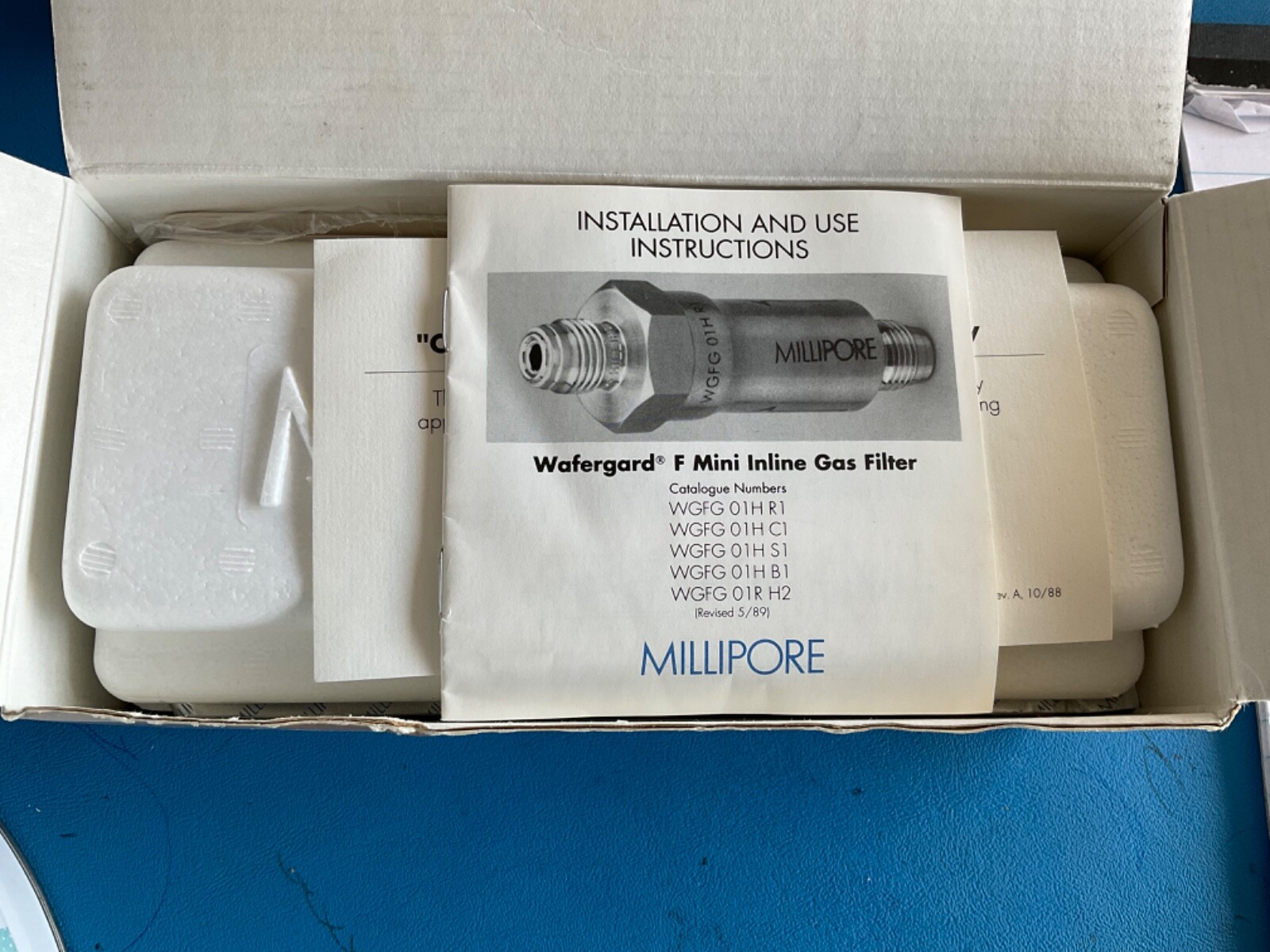 Millipore Inline Gas Filter WGFG01HR1 new in box LOTS OF 2