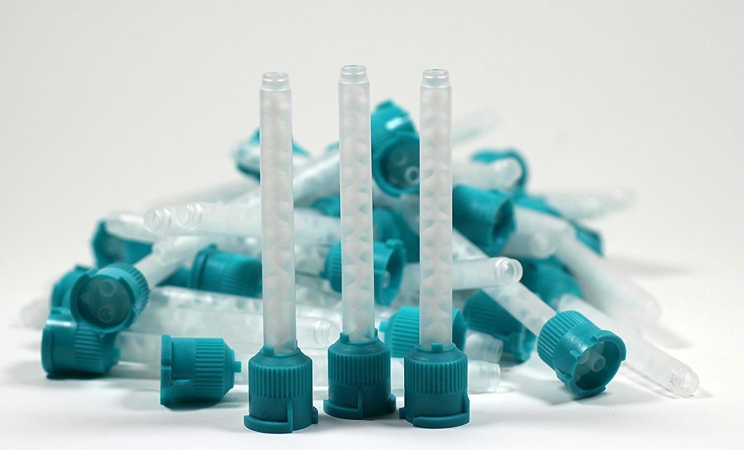 250/Pk Mixing Tips Original MIXPAC T-Style Defend Impression Teal 6.5 mm 1:1