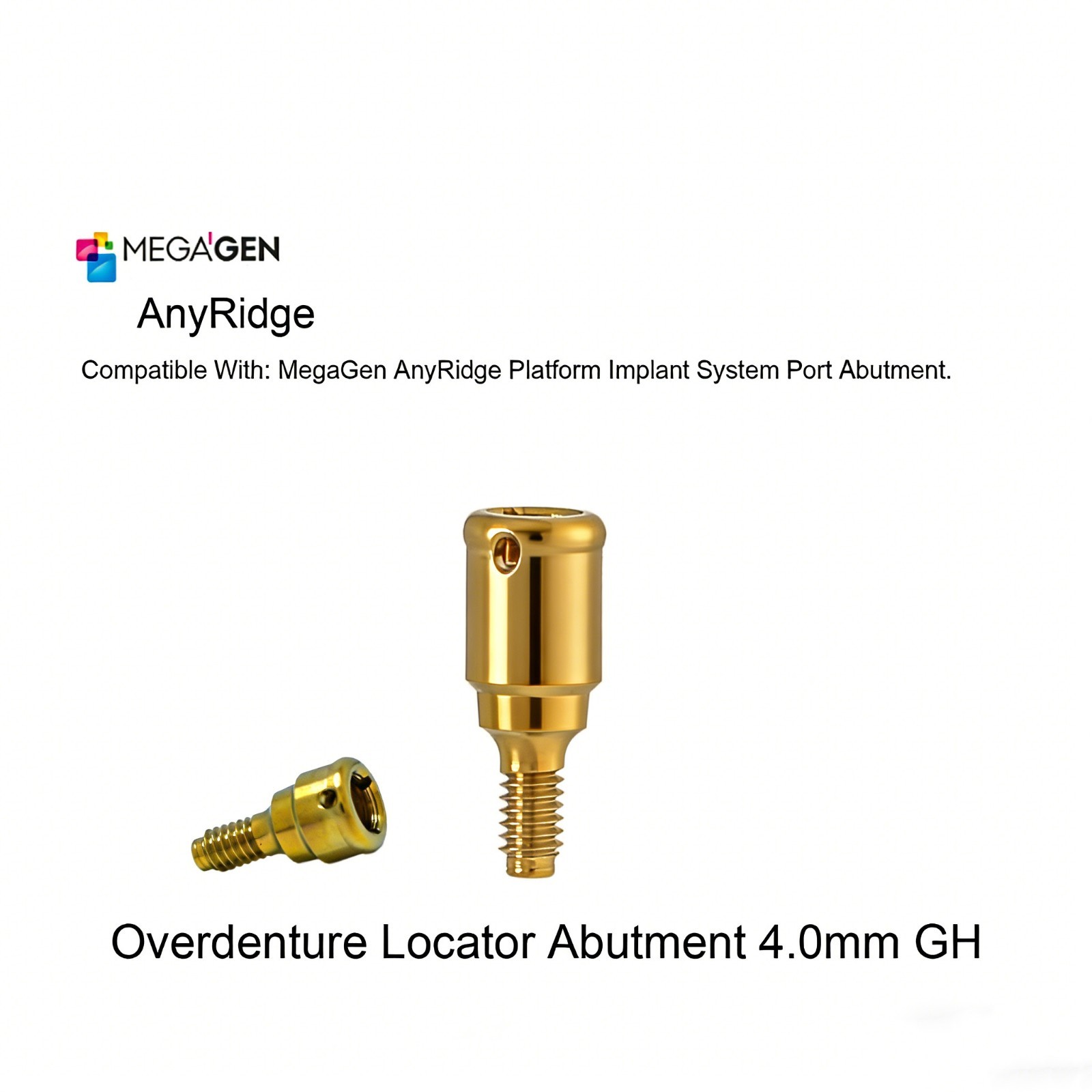 Overdenture Abutment Removable Anchor for MEGAGEN AnyRidge All Platform 1-7.0 GH