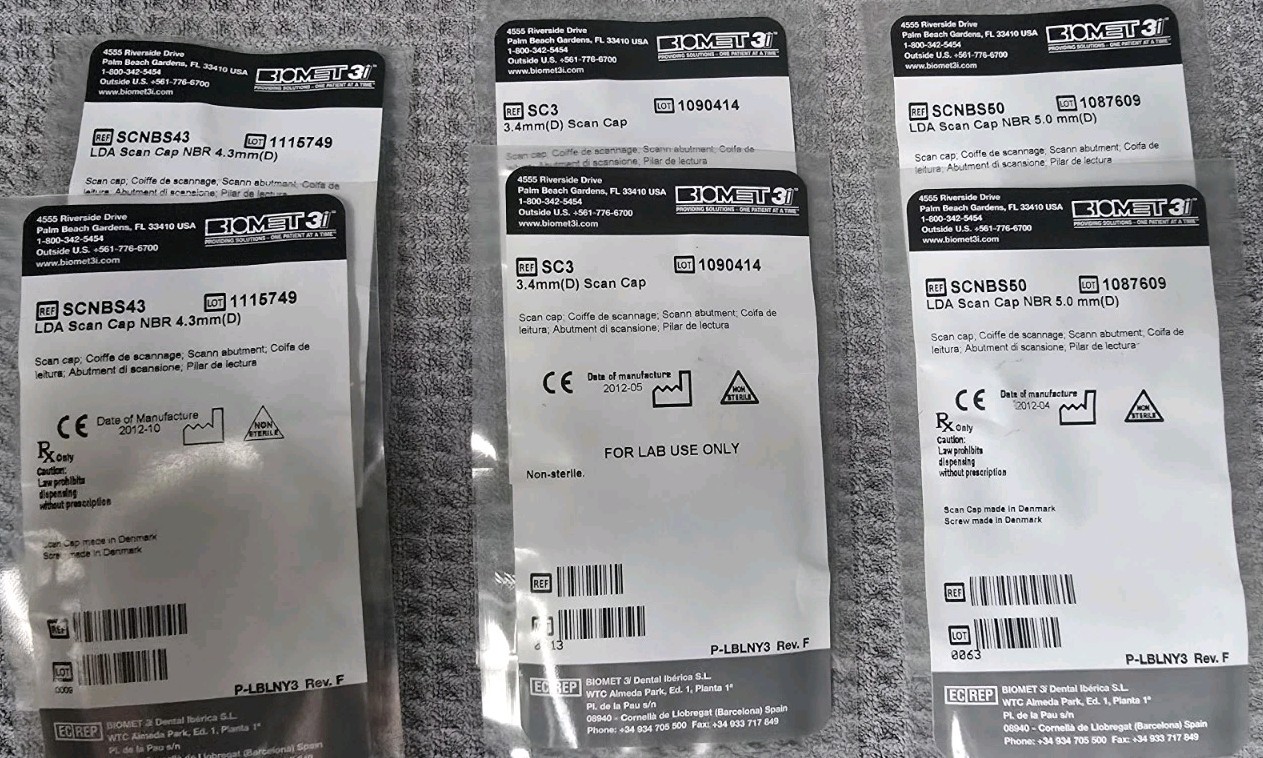 BIOMET 3i Scan Cap Lot