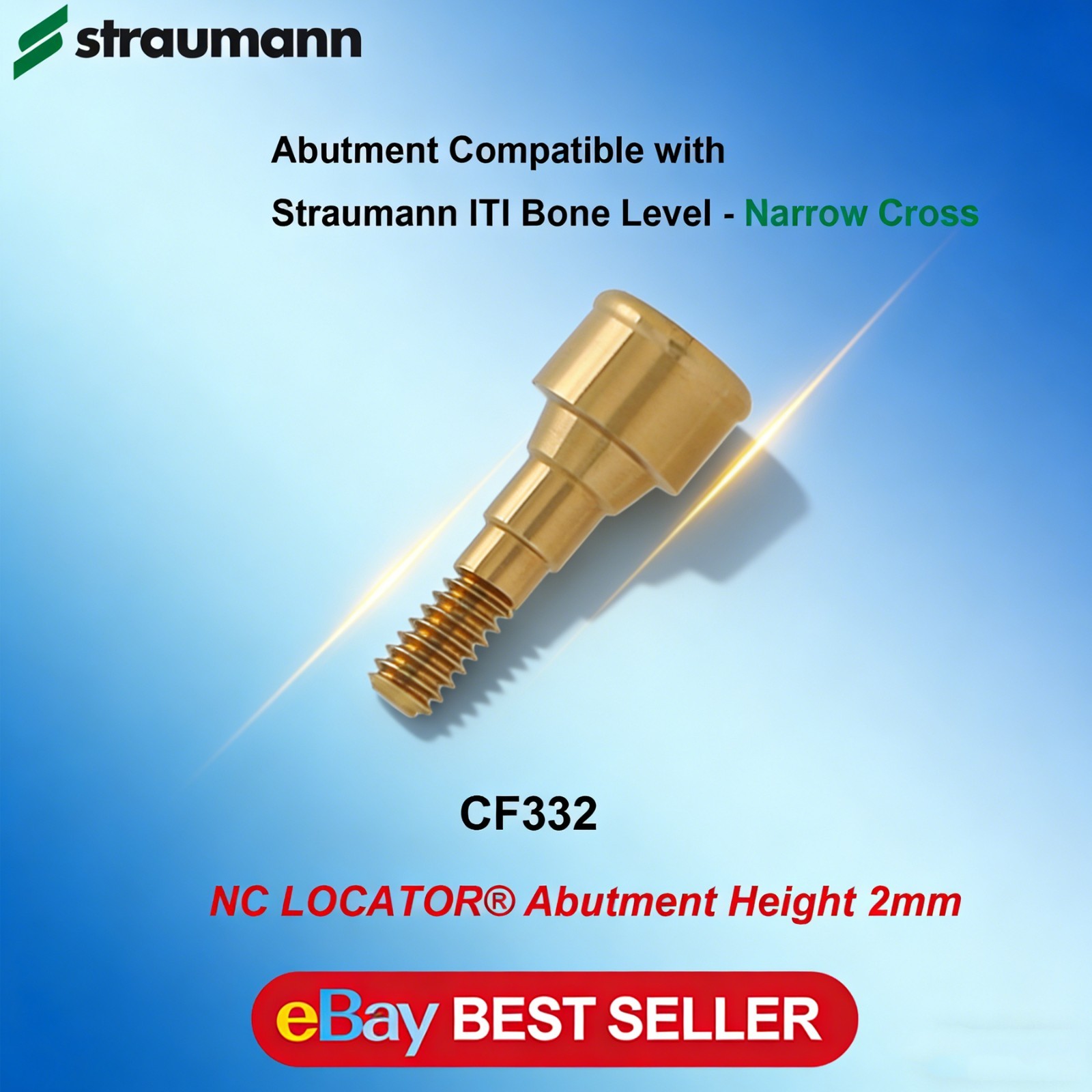Dental Ti Locator Fits Straumann Bone Level NC/RC Internal Hexagonal Connection