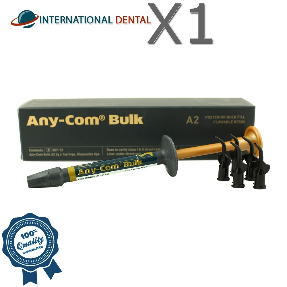 Dental MediClus Any-Com® Bulk Fill Flowable Resin Syringe 2g Restorations