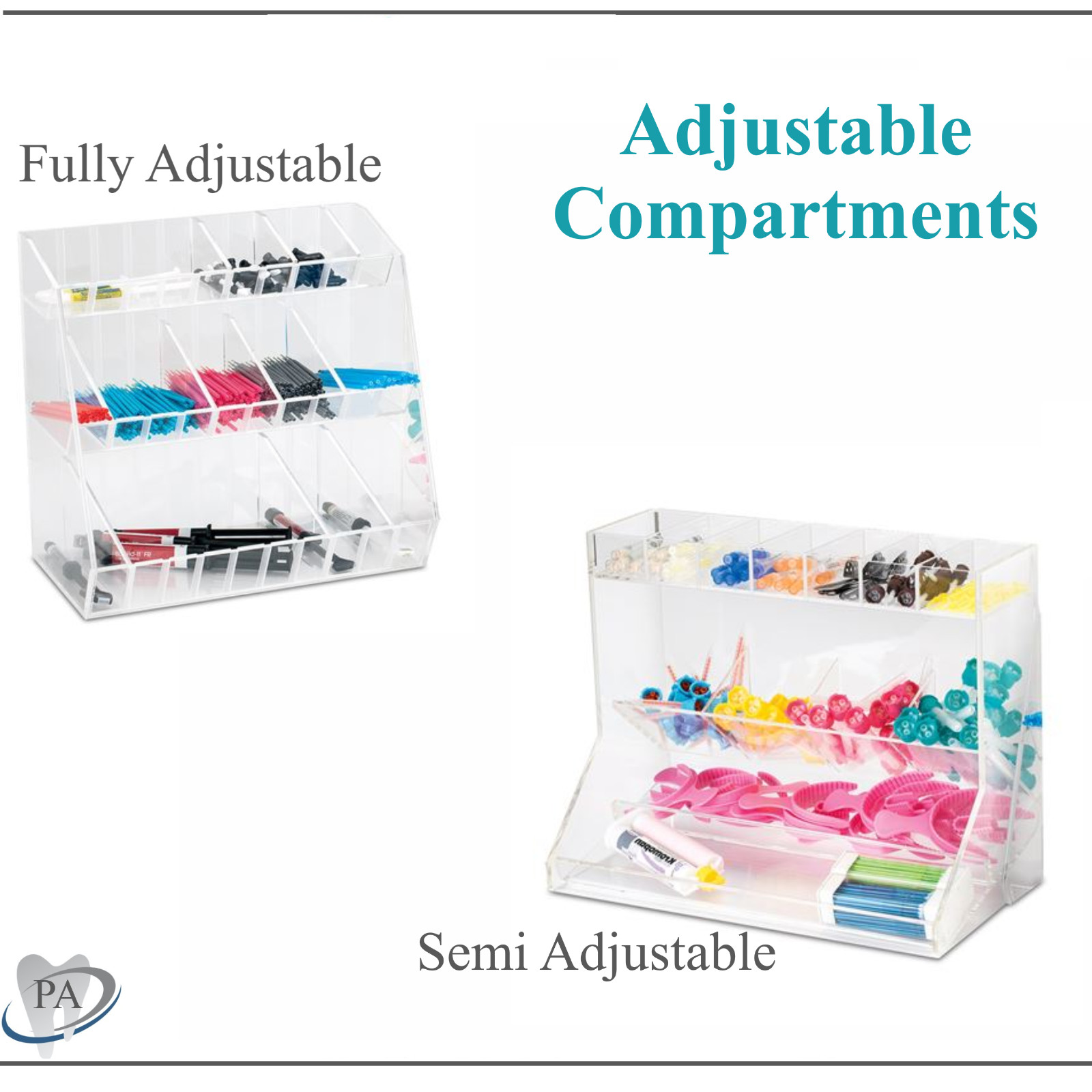 Dental Medical Benchtop Cabinet Organizer 14 / 20-Drawer Countertop Organizer