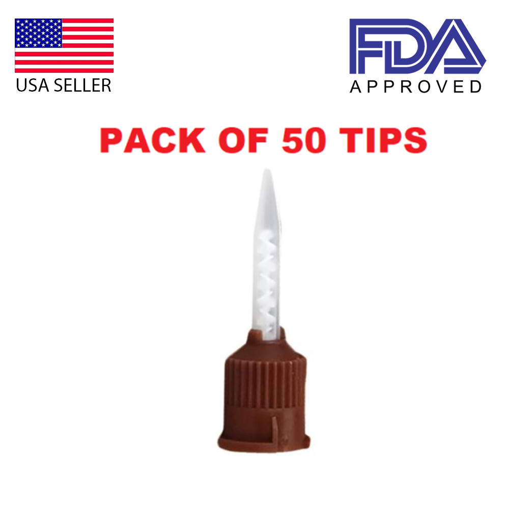 DENTAL BROWN TIPS(1:1) FOR KURARAY PANAVIA CEMENT 50/BAG