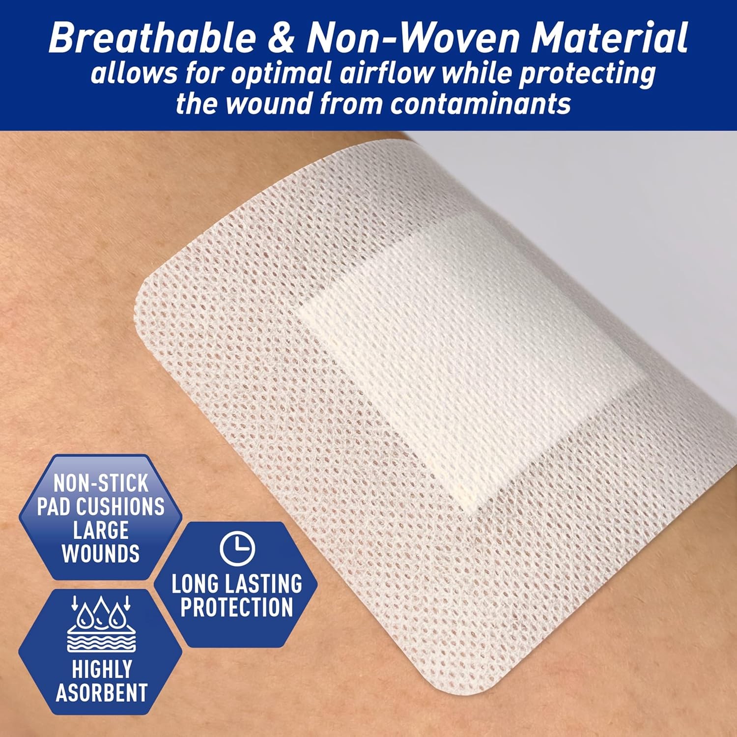 MED Pride Bordered Gauze-Island Dressing 4” x 4'' x