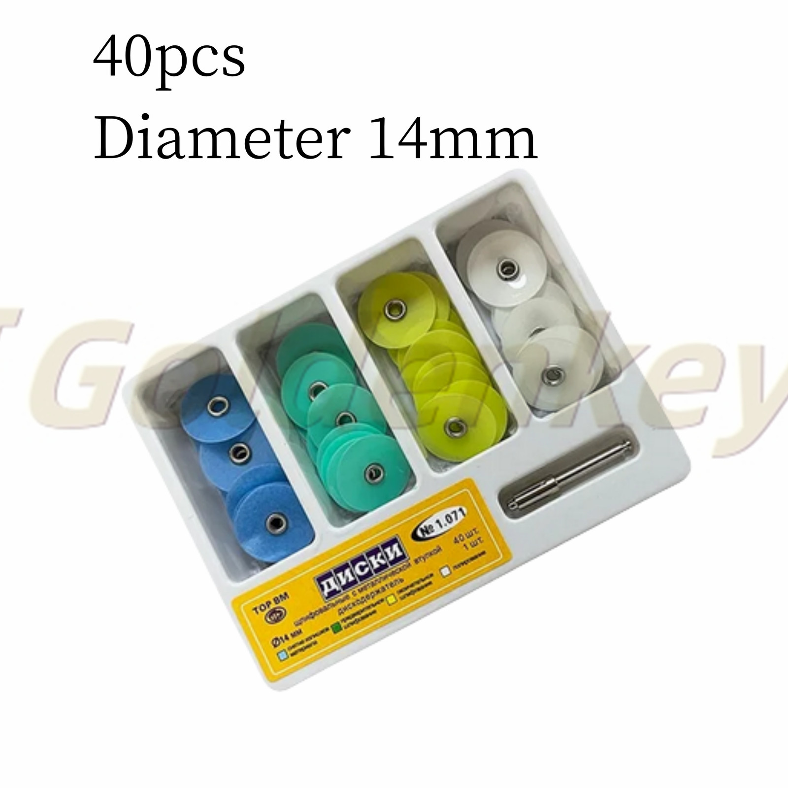 40pcs/Box Dental Composite Polishing Disc Gross Contouring Mandrel Stripes Set