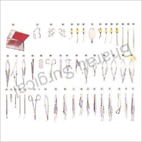 SS Ophthalmic Cataract Eye Micro Surgery Set Kit 48PCS Extra Capsular Extraction