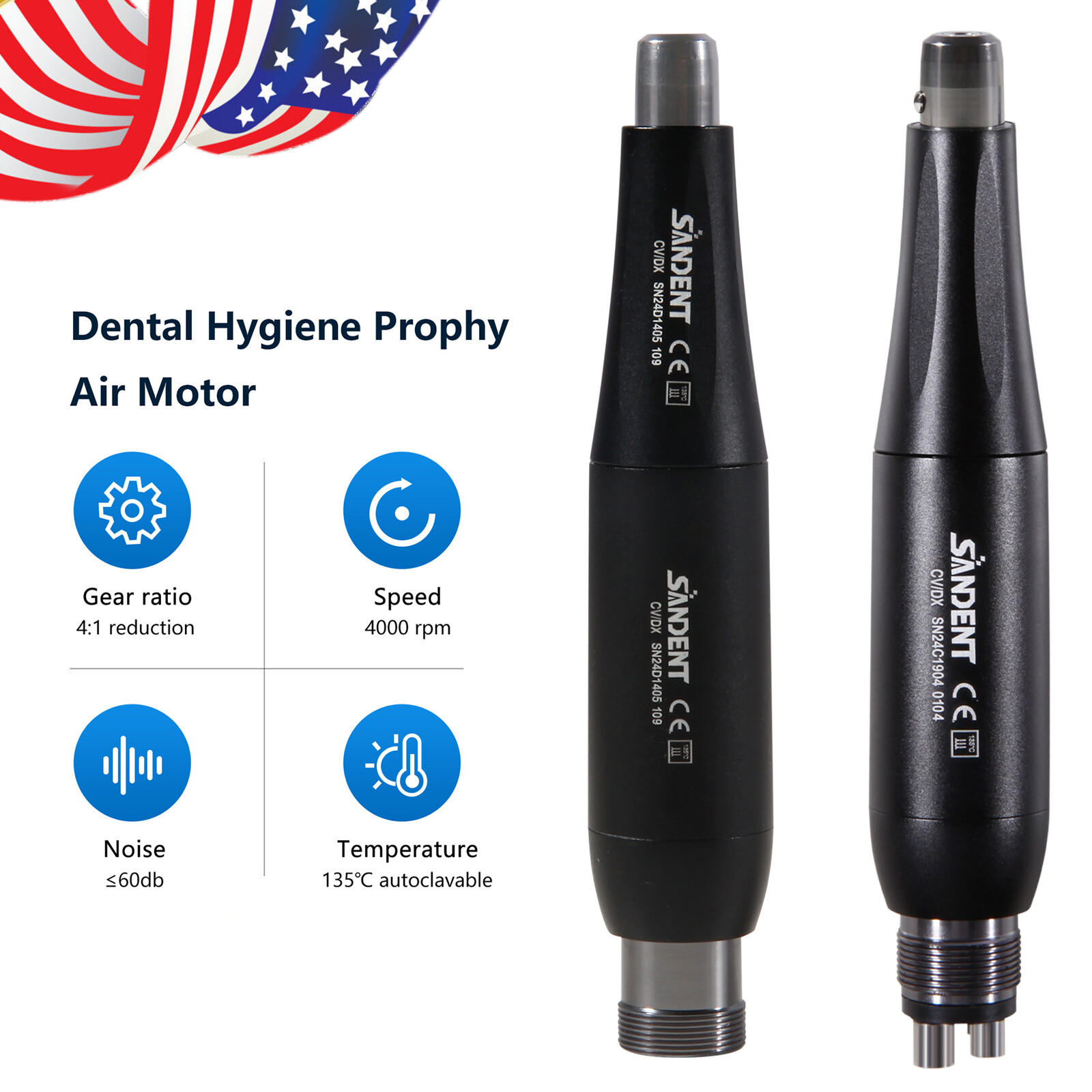 Dental Hygiene Prophy Handpiece slow Low Speed Handpiece Kit 2Hole 4Hole