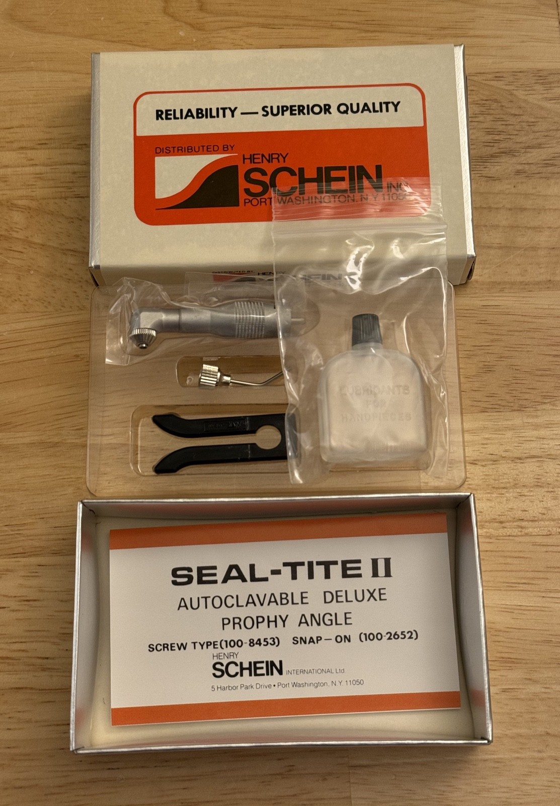 Henry Schein Deluxe Autoclavable Sealed Prophy Angle Seal-Tite II Screw Type