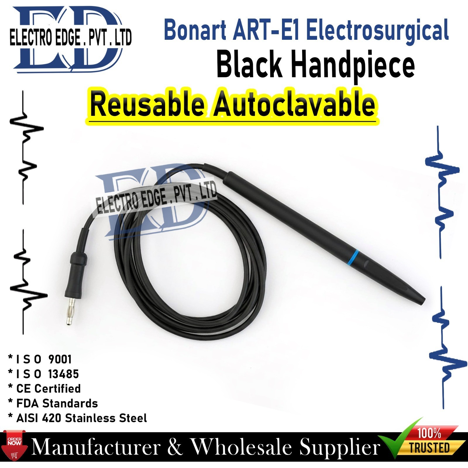 Bonart Green Electrodes BonART ART-E1 Handpiece Reusable Autoclavable