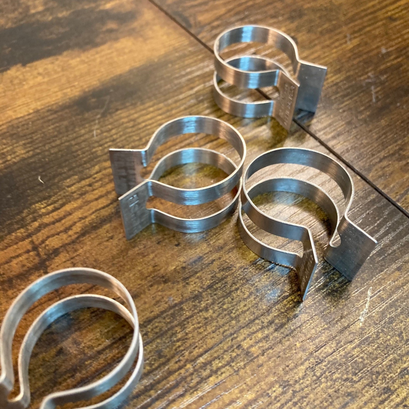 Vintage Fisher Scientific Stainless Steel Lab Clips Patented 1953 Set of 4