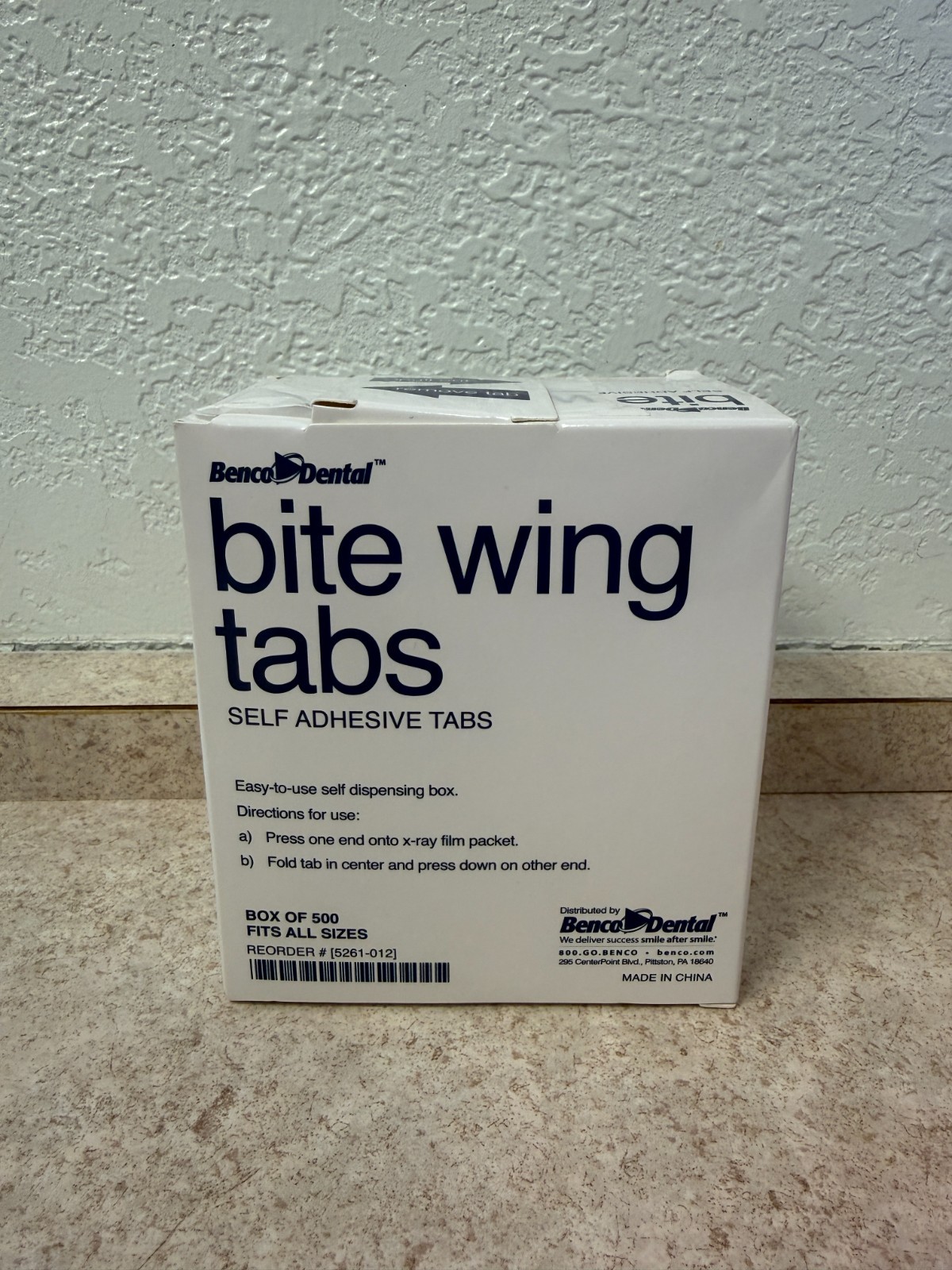 Benco Dental Bite Wing Tabs, Self Adhesive Tabs, Unopened Box of 500, Universal