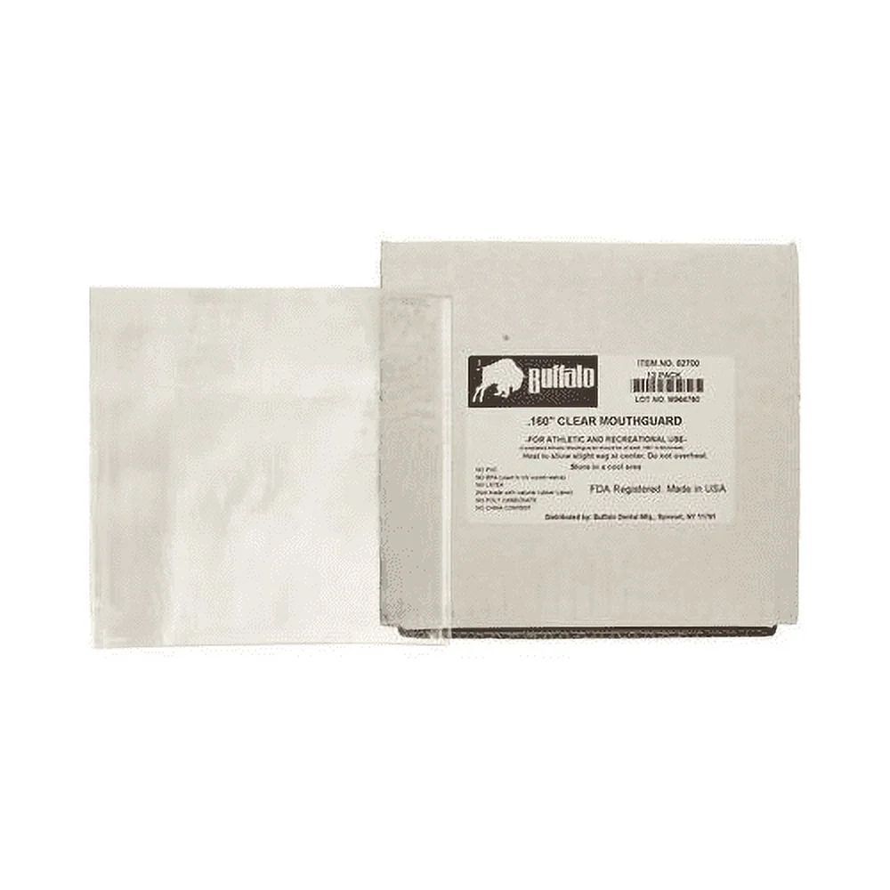 Buffalo Dental .160″ Clear EVA Mouthguard Material, 5″ x 5″, 12 sheets