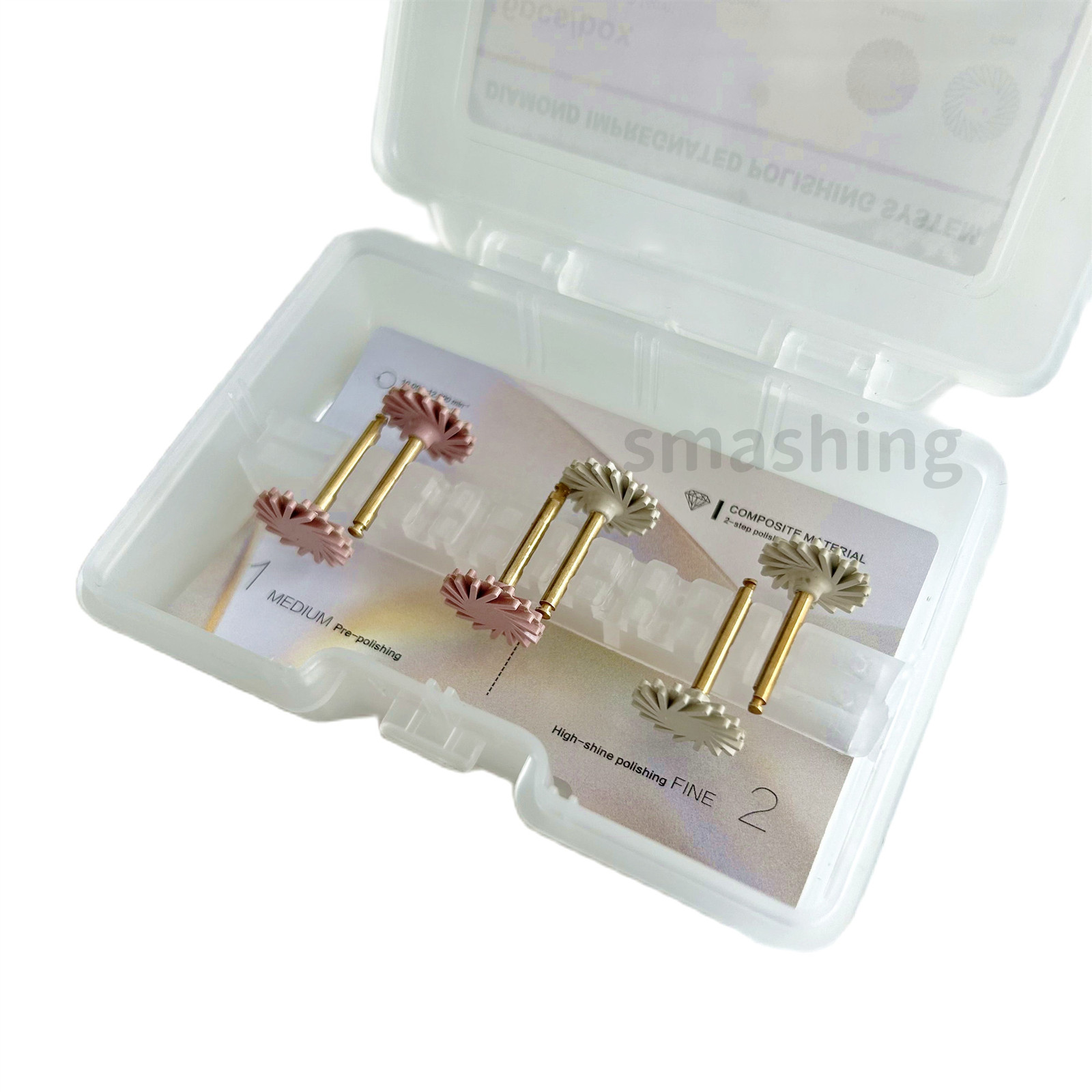 6Pc Dental Composite Polishing Wheel Kit 2-Step Polishing Diamond System RA Disc