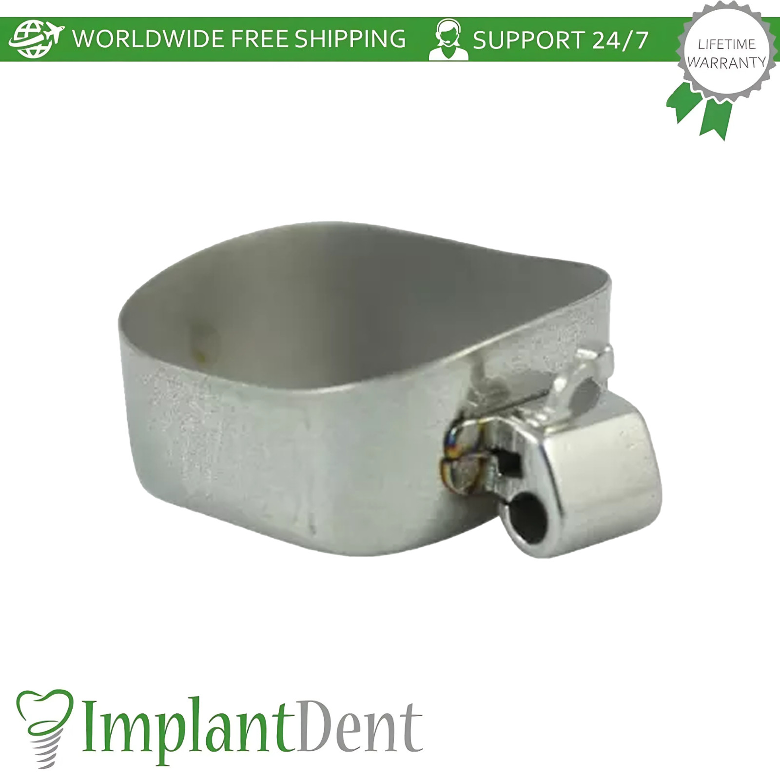 10x Dental Molar Double Tube Anatomical Upper Left Band Braces Span Ortho Lab