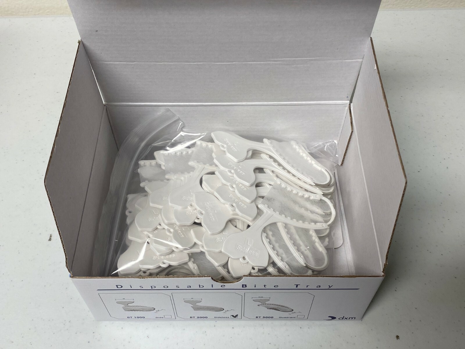 3-in-1 Dental Disposable Impression Stainless-Steel Edge Frame Bite Tray -100pcs